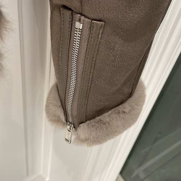 Faux Suede Biker Jacket - Picture 4 of 12